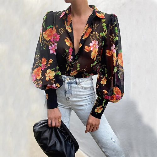 Levoire | Chemisier Vintage Femme Avec Imprimé Floral