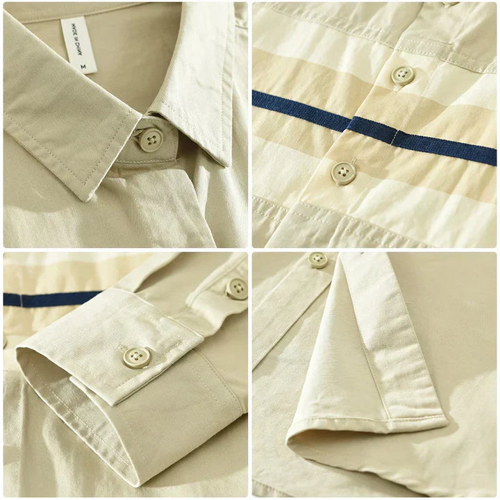 Levoire | Chemise Patchwork Decontractee Elegant Hommes