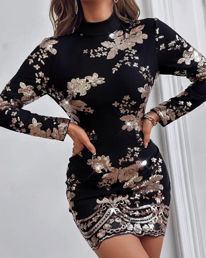 Levoire | Élégante Robe Fleur Noire