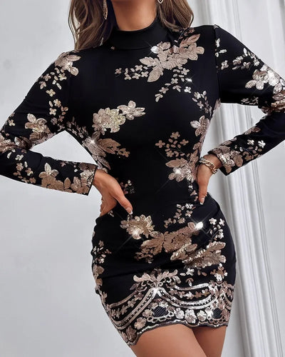 Levoire | Élégante Robe Fleur Noire
