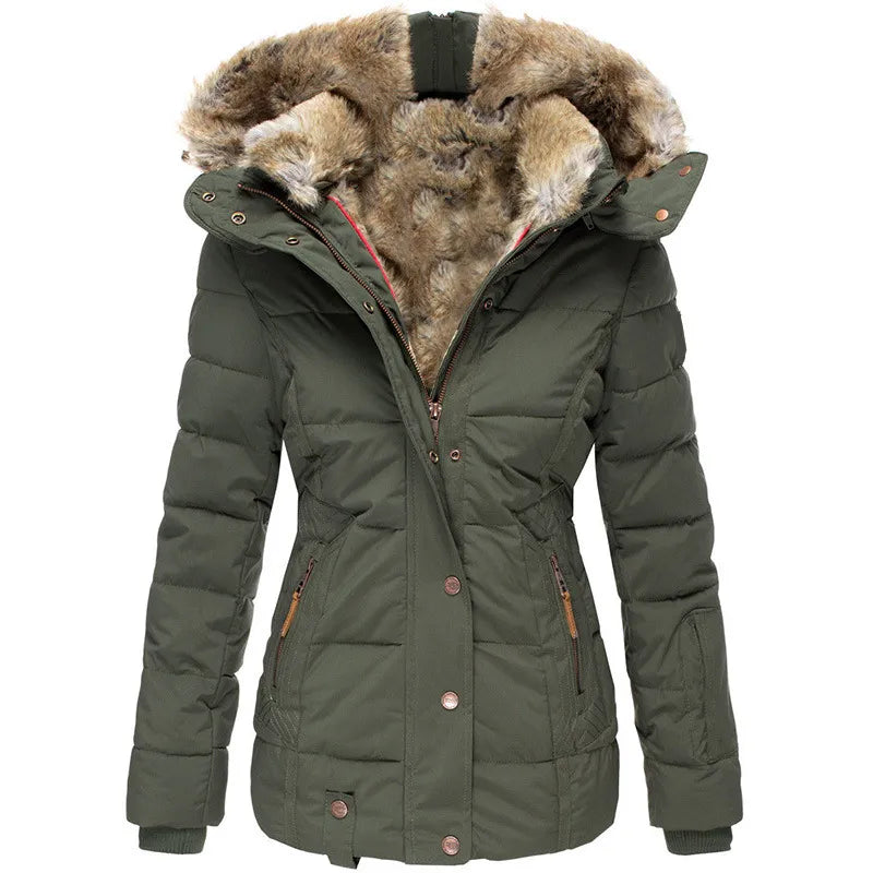 Veste d'hiver chic et polyvalente Vert