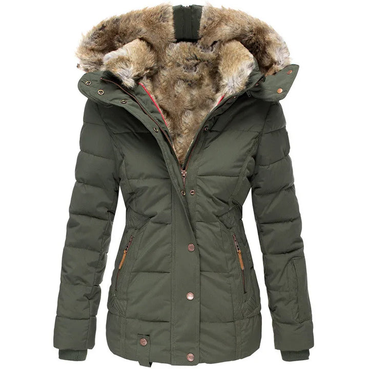 Veste d'hiver chic et polyvalente Vert
