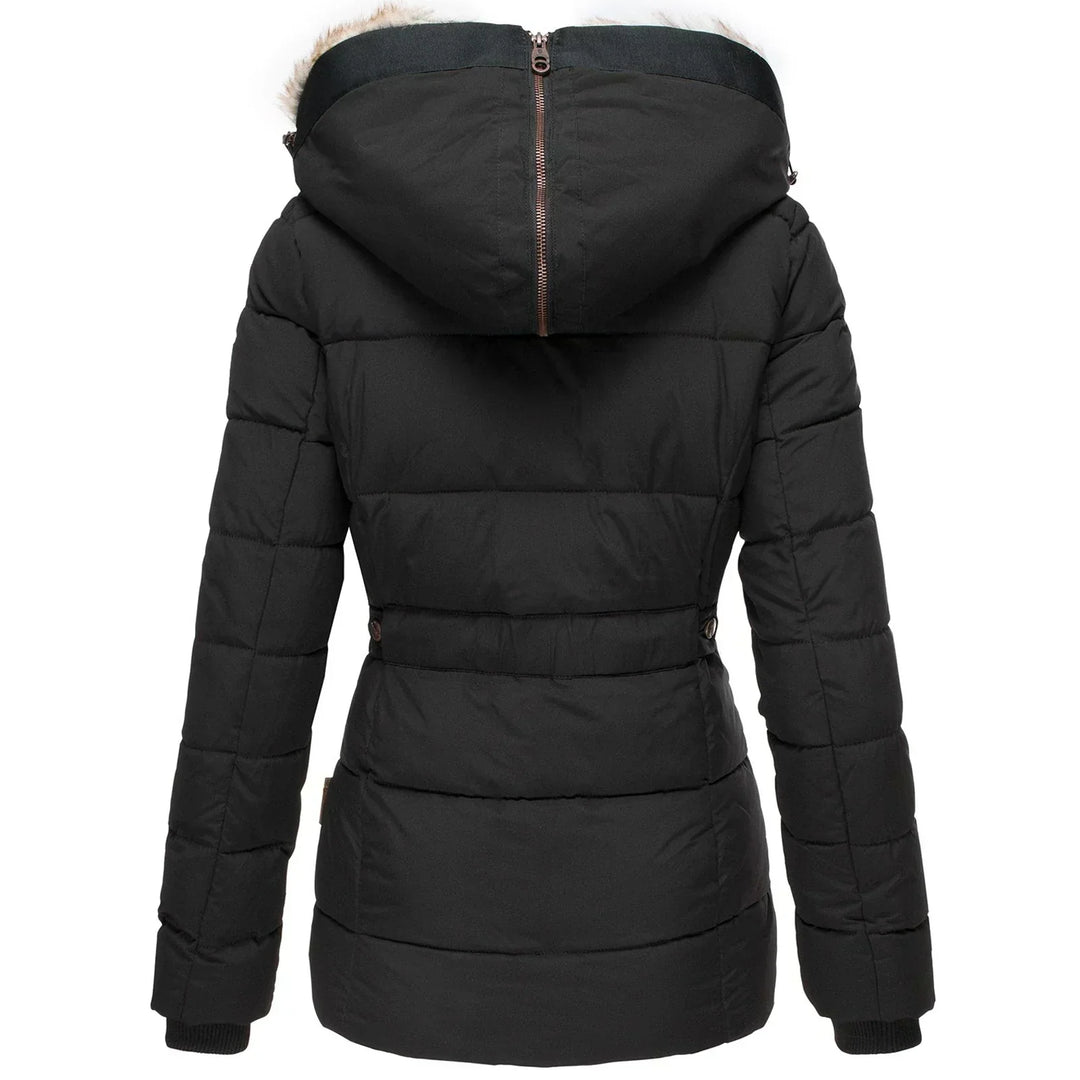 Levoire | Manteau d'hiver chaud doublé de cuir