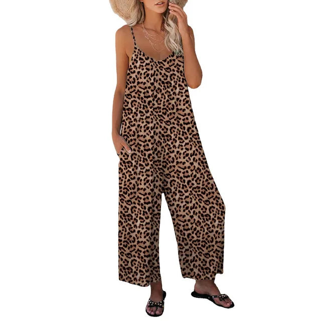 Levoire | Combinaison Avec Imprime Leopard Coupe Decontractee Femmes Café