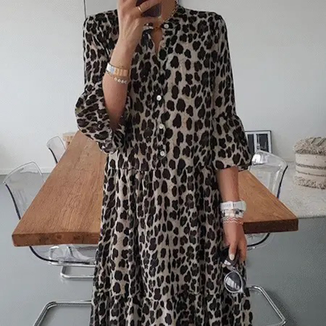 Levoire | Robe D'Été Élégante Avec Motif Léopard