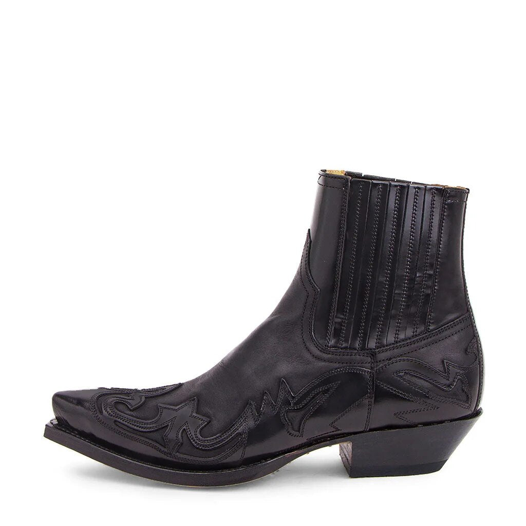 Levoire | Spitz Orteil Western Botte De Cowboy Noir
