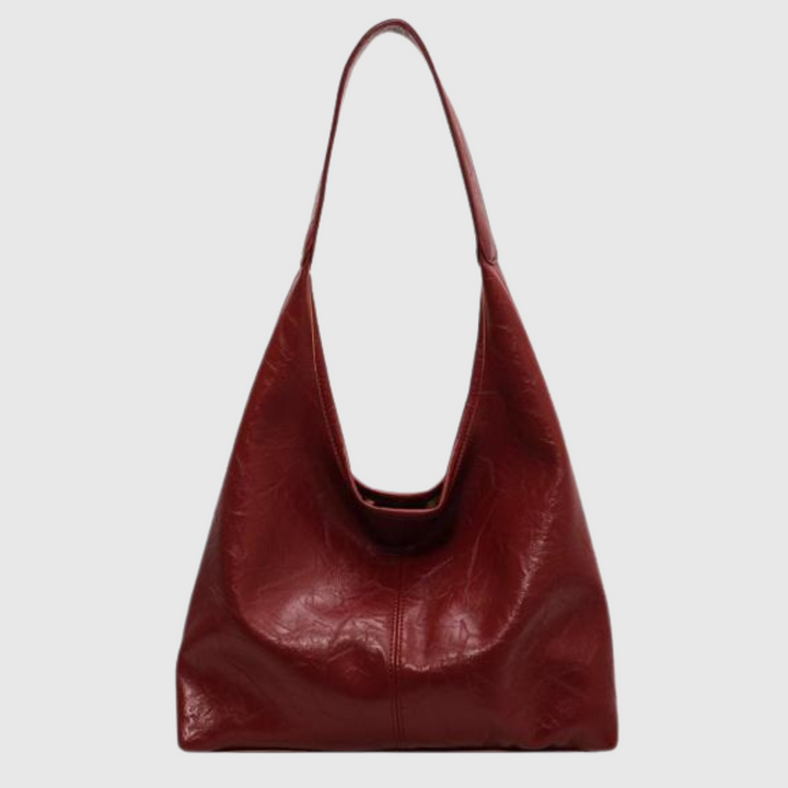Levoire | Grand Sac À Bandoulière En Simili Cuir Sac Pour Femmes Rouge vin