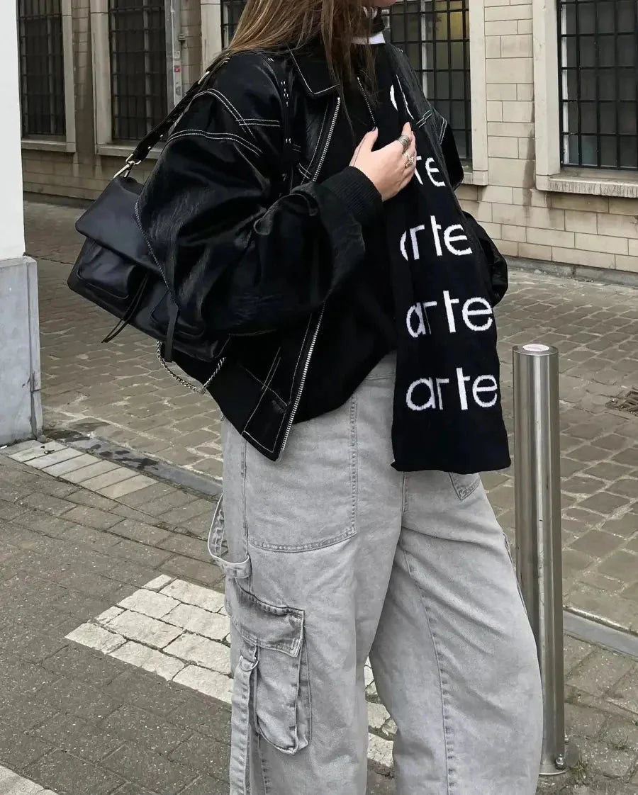 Levoire | Grande Taille Veste Zippée Manteau D'Hiver Femmes Noir