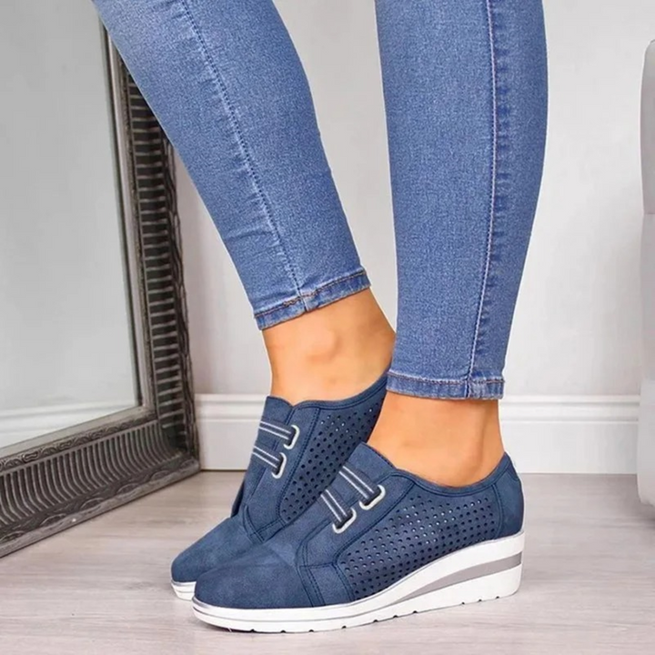 Levoire | Chaussures Pour Femmes Avec Motif À Rayures Creuses Bleu