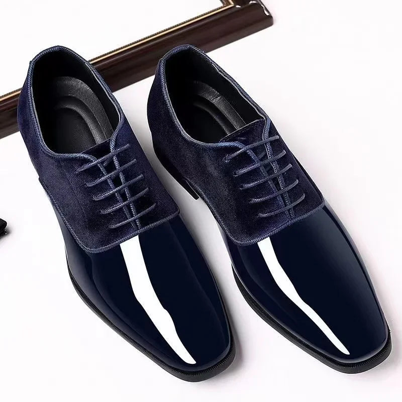 Levoire | Chaussures Oxford En Cuir Formelles Pour Hommes Bleu foncé