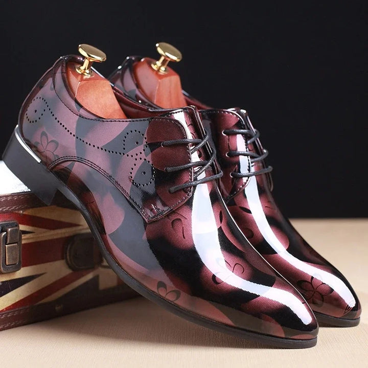 Levoire | Chaussures Oxford En Cuir Formelles Pour Hommes Rouge vin
