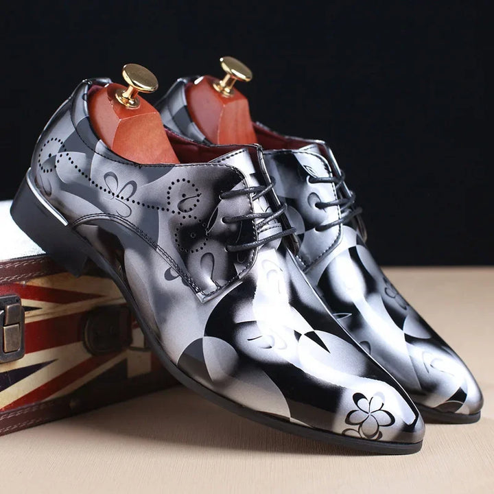 Levoire | Chaussures Oxford En Cuir Formelles Pour Hommes Gris