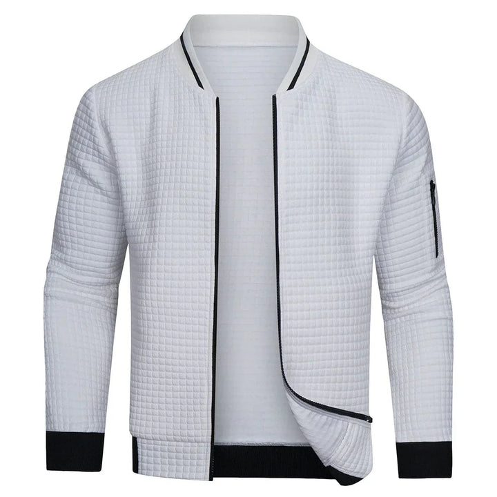 Levoire | Veste Bomber Avec Fermeture Éclair Pour Hommes Blanc