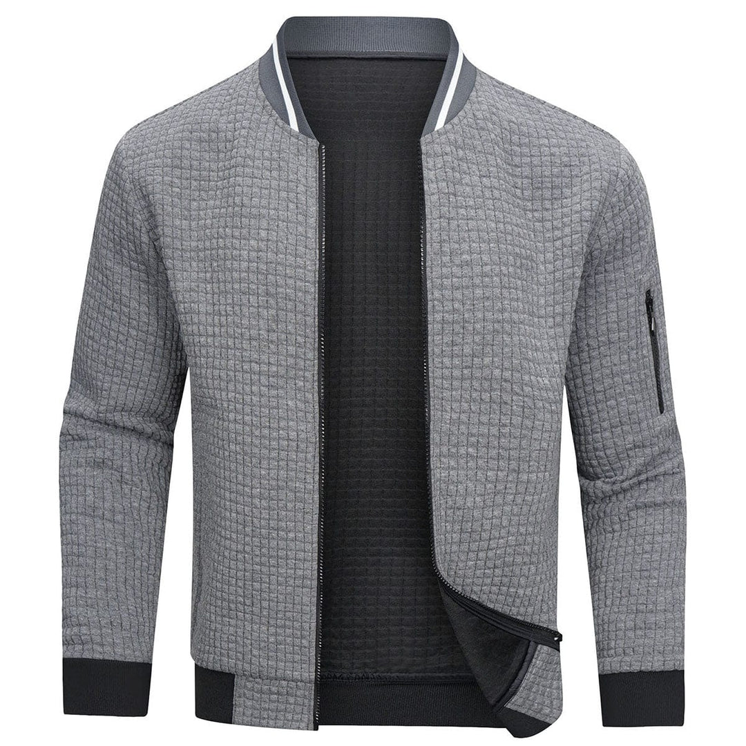 Levoire | Veste Bomber Avec Fermeture Éclair Pour Hommes Gris