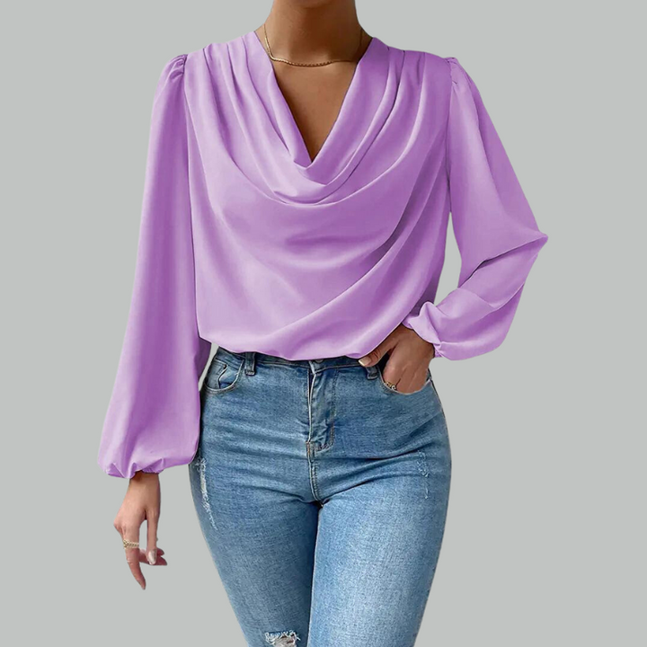 Levoire | Chemise À Manches Longues Confortable À Col En V Liila