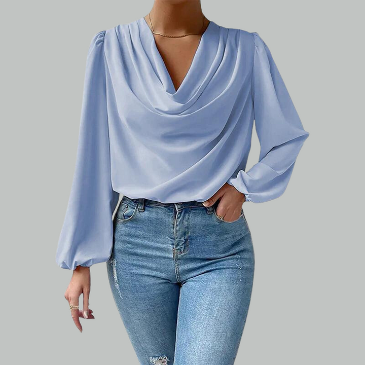 Levoire | Chemise À Manches Longues Confortable À Col En V Facile noir