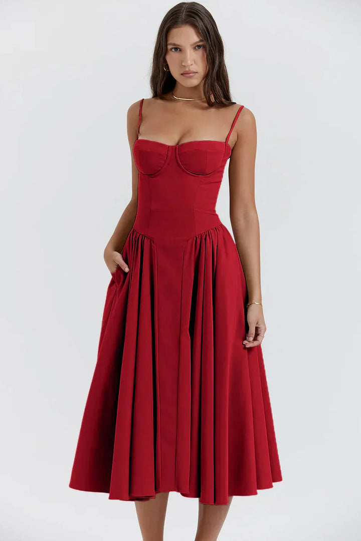Levoire | Robe Midi Avec Corset