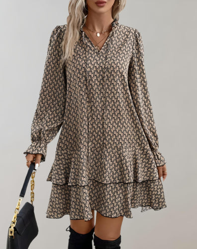 Levoire | Robe Midi Légère À Col En V Tenue D'Été Décontractée