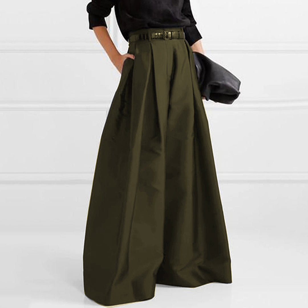 Levoire | Jupe Maxi Taille Haute Élégante Vert olive