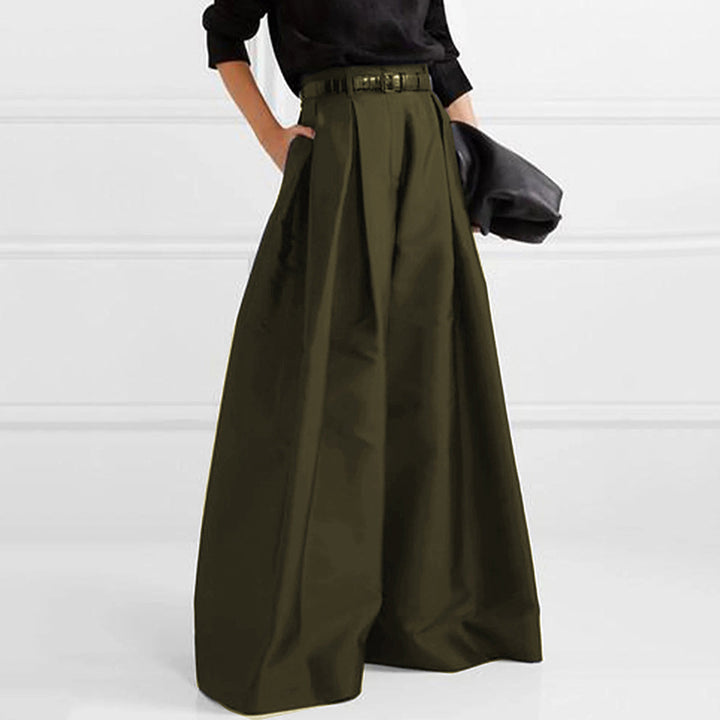 Levoire | Jupe Maxi Taille Haute Élégante Vert olive