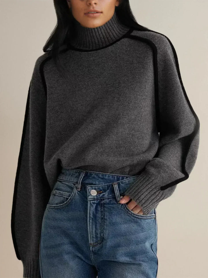 Levoire | Pull Fin Avec Texture Élégante Gris