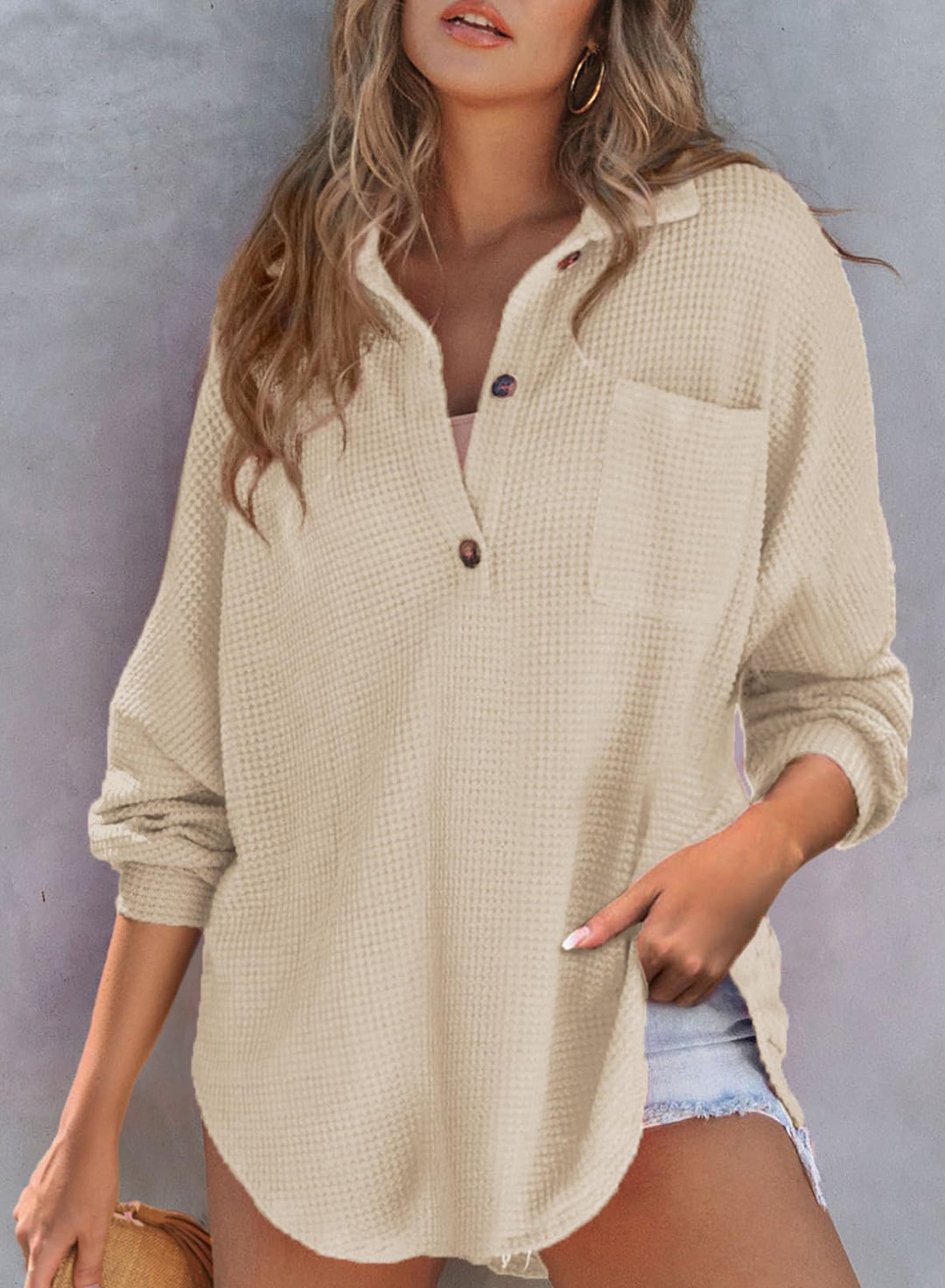 Levoire | Blazer à col V ouvert Beige