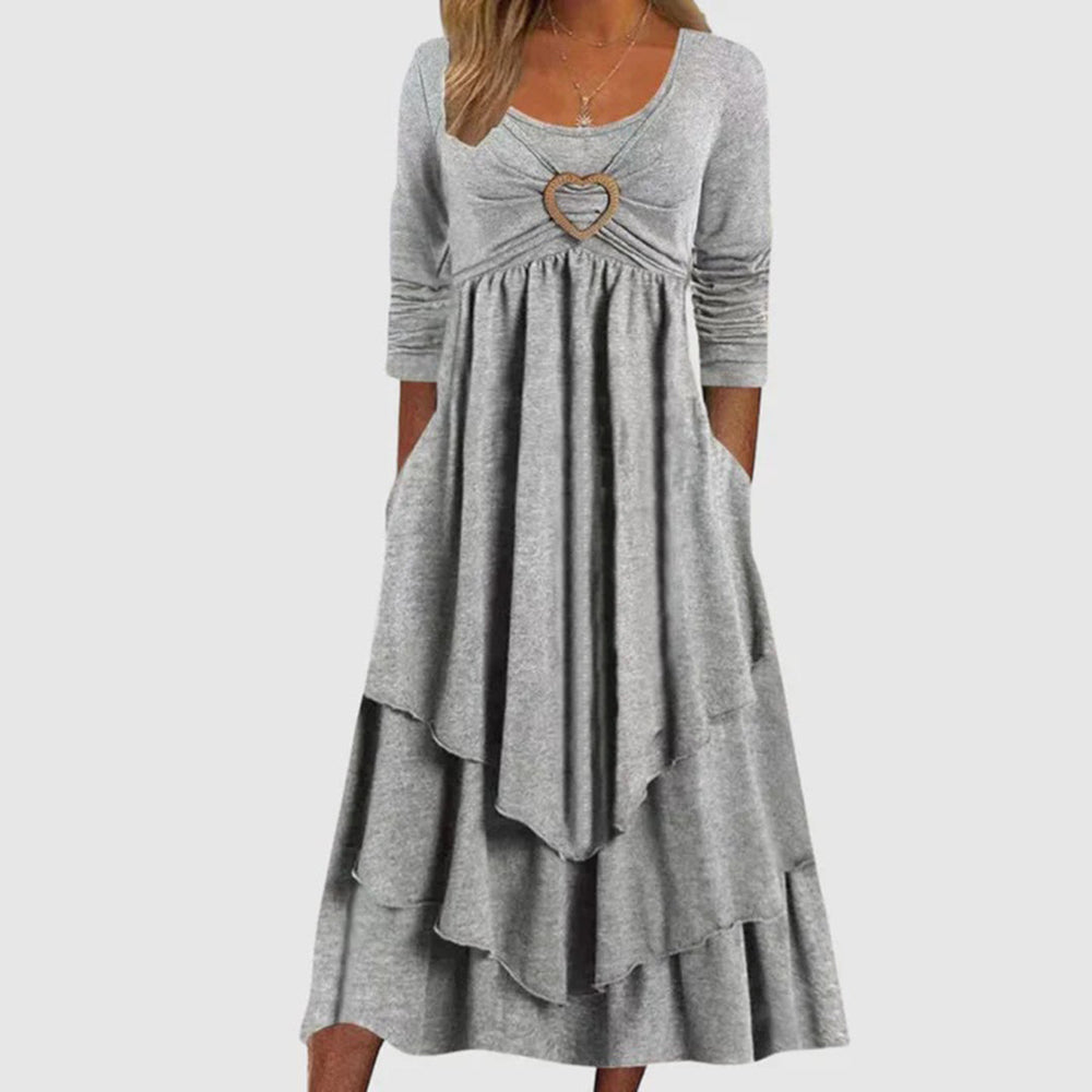 Levoire | Robe De Loisirs Élégante Pour Femmes Gris clair