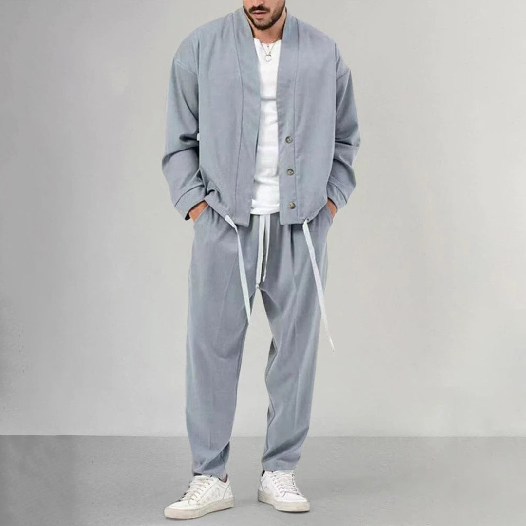 Levoire | Chemise Et Pantalon Long À Manches Gris clair