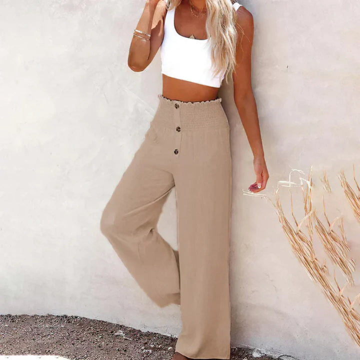 Levoire | Pantalon Taille Haute Avec Jambes Amples Pour Femmes