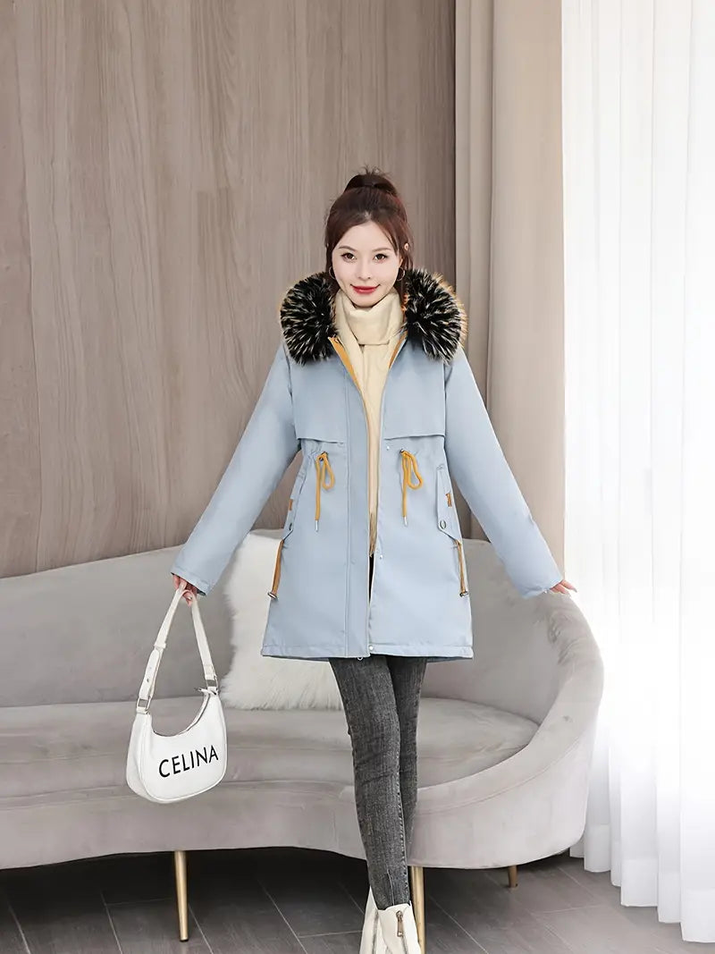 Levoire | Veste D'Hiver À Fermeture Éclair Pour Femmes Bleu clair