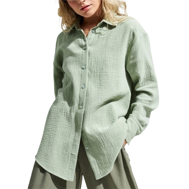 Levoire | Légère Chemise En Coton Agréable Vert clair