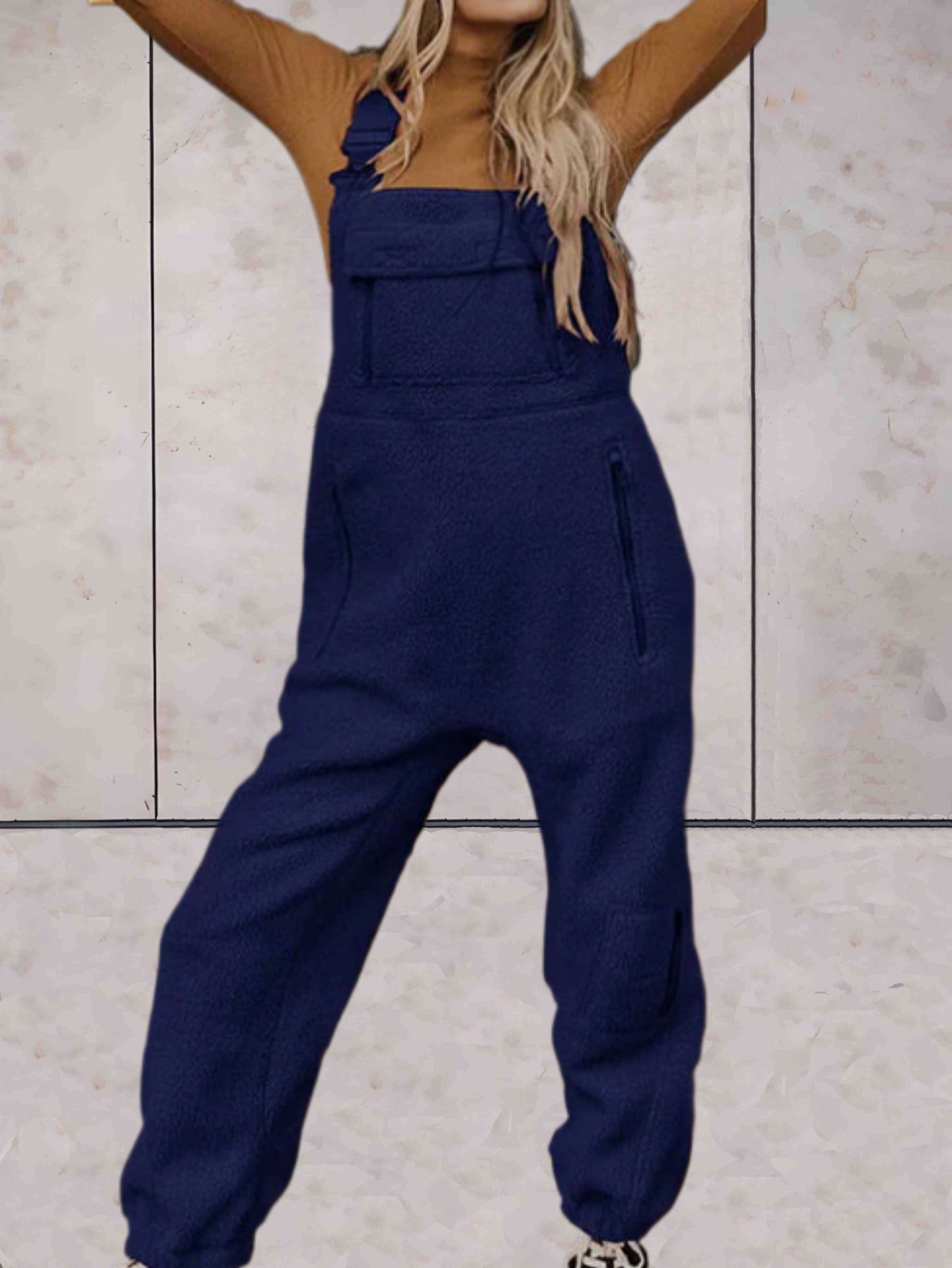 Levoire | Combinaison En Polaire Sans Manches Simple Avec Poches Pour Un Usage Quotidien Marine bleu