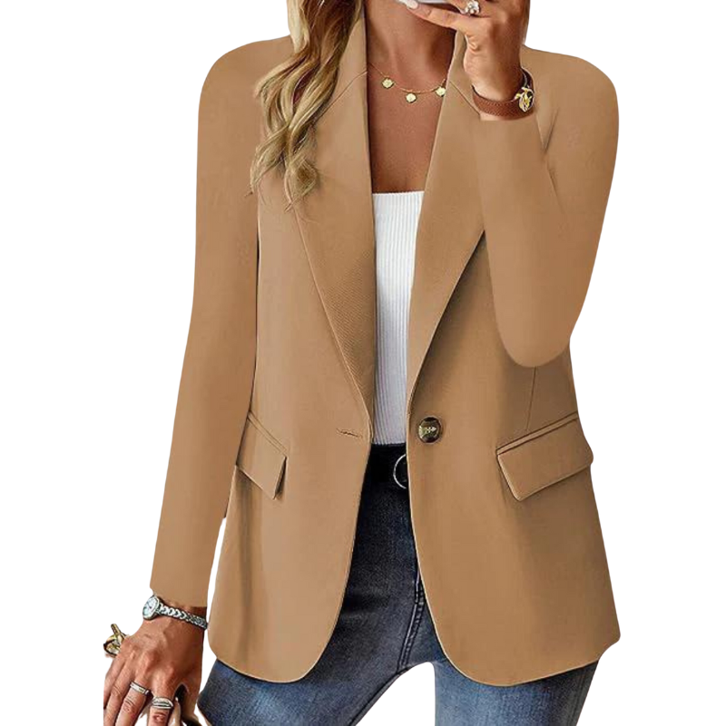Levoire | Blazer Élégant Avec Fermeture À Un Bouton Et Coupe Cintrée Pour Femmes Braun