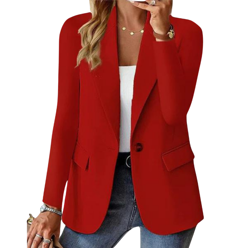 Levoire | Blazer Élégant Avec Fermeture À Un Bouton Et Coupe Cintrée Pour Femmes Rot