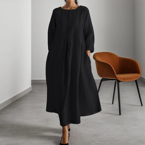 Levoire | Manches Longues Coupe Ample Robe Maxi Avec Poches