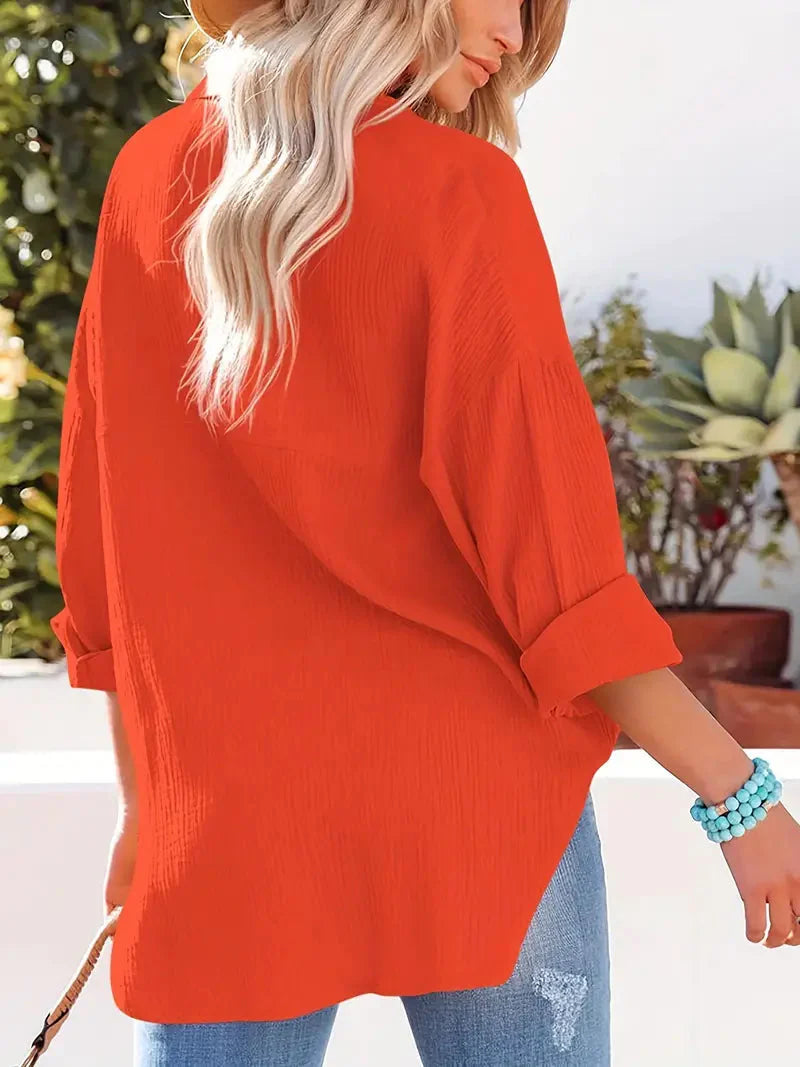 Levoire | Chemise À Manches Longues Avec Boutons Vers Le Bas Coupe Décontractée