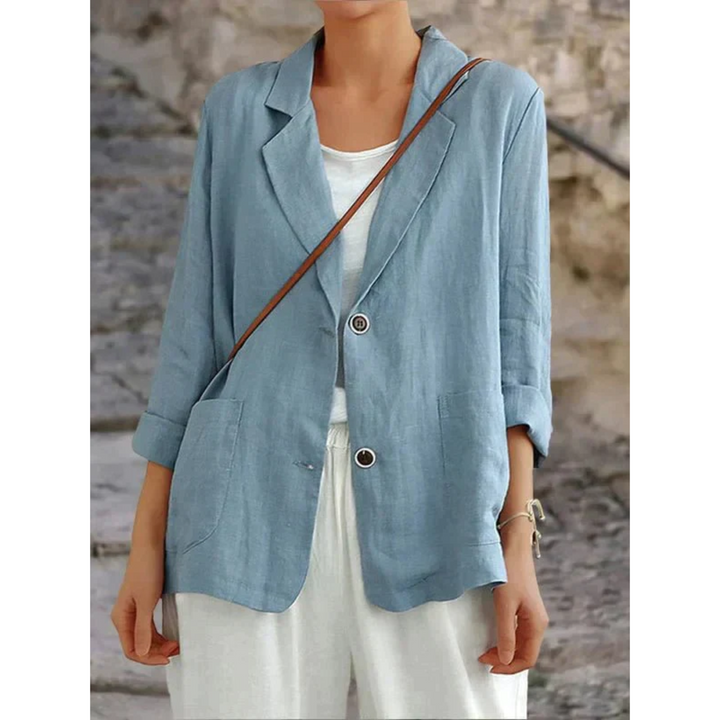 Levoire | Veste En Lin Pour Femmes Bleu