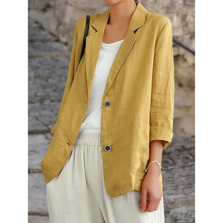 Levoire | Veste En Lin Pour Femmes Jaune