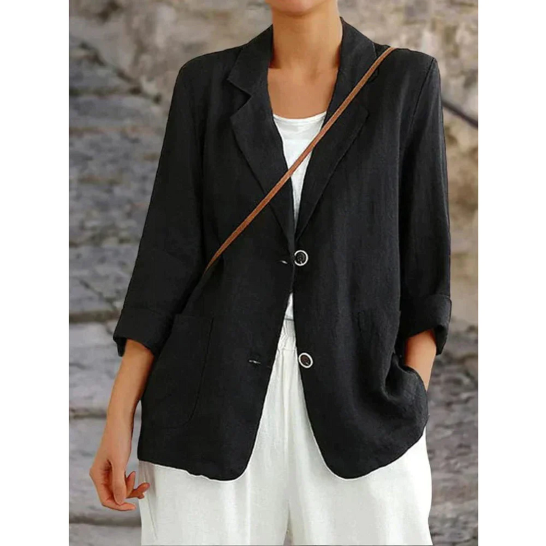 Levoire | Veste En Lin Pour Femmes Noir