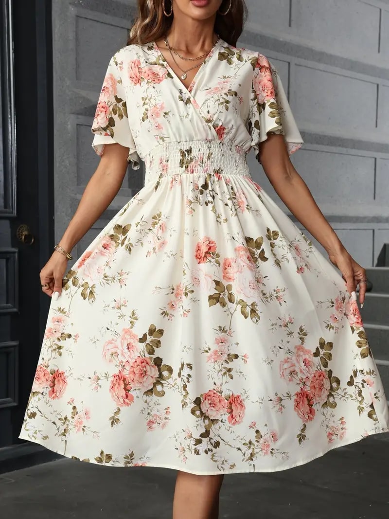 Levoire | Élégante Robe À Fleurs Pour Le Printemps Et L'Été