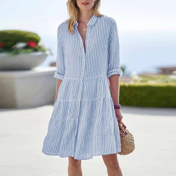 Levoire | Robe Charmante Mi-Longue Pour Femmes Bleu