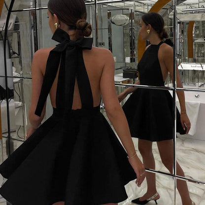 Levoire | Robe cocktail satin évasée