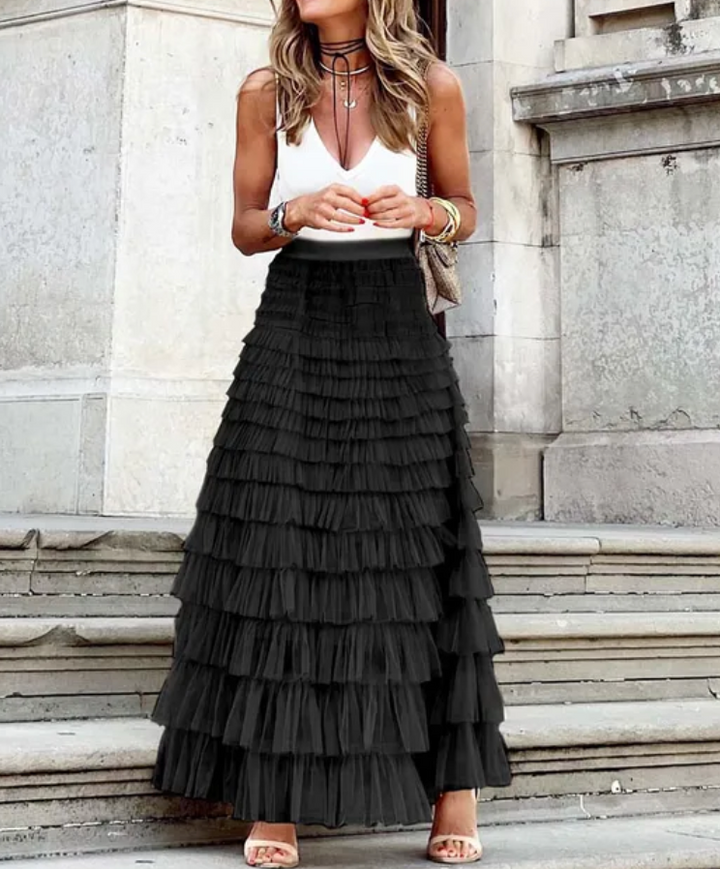 Levoire | Jupe En Tulle Intemporelle Élégante & Sophistiquée Noir