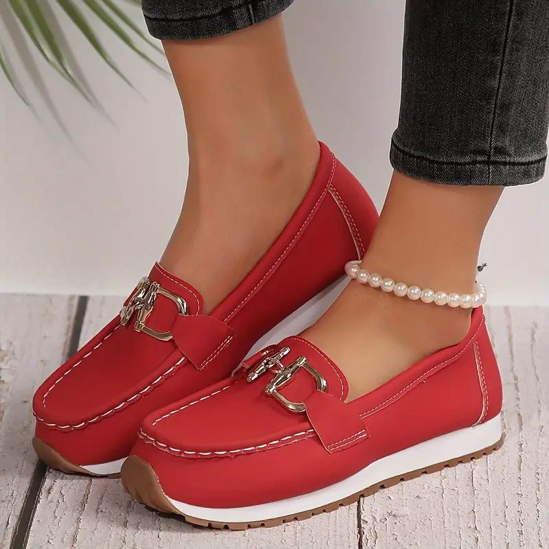 Levoire | Boucle Métallique Pantoufles Chaussures De Randonnée Chaussures Pour Femmes Rouge