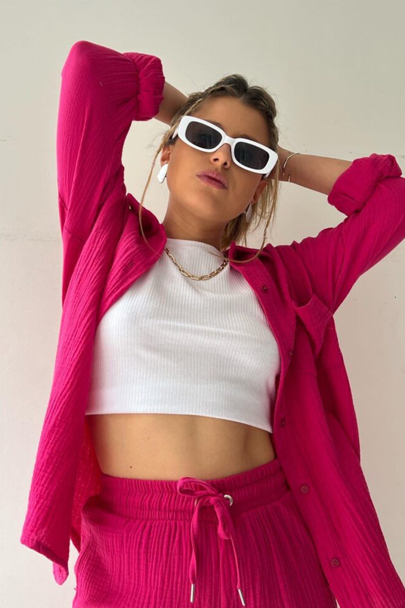 Levoire | Design T-Shirt À Manches Longues Et Shorts Assortis Pour Femmes Siena Rosa