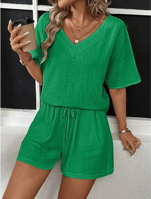 Levoire | Élégante Tenue D'Été Deux Pièces Vert