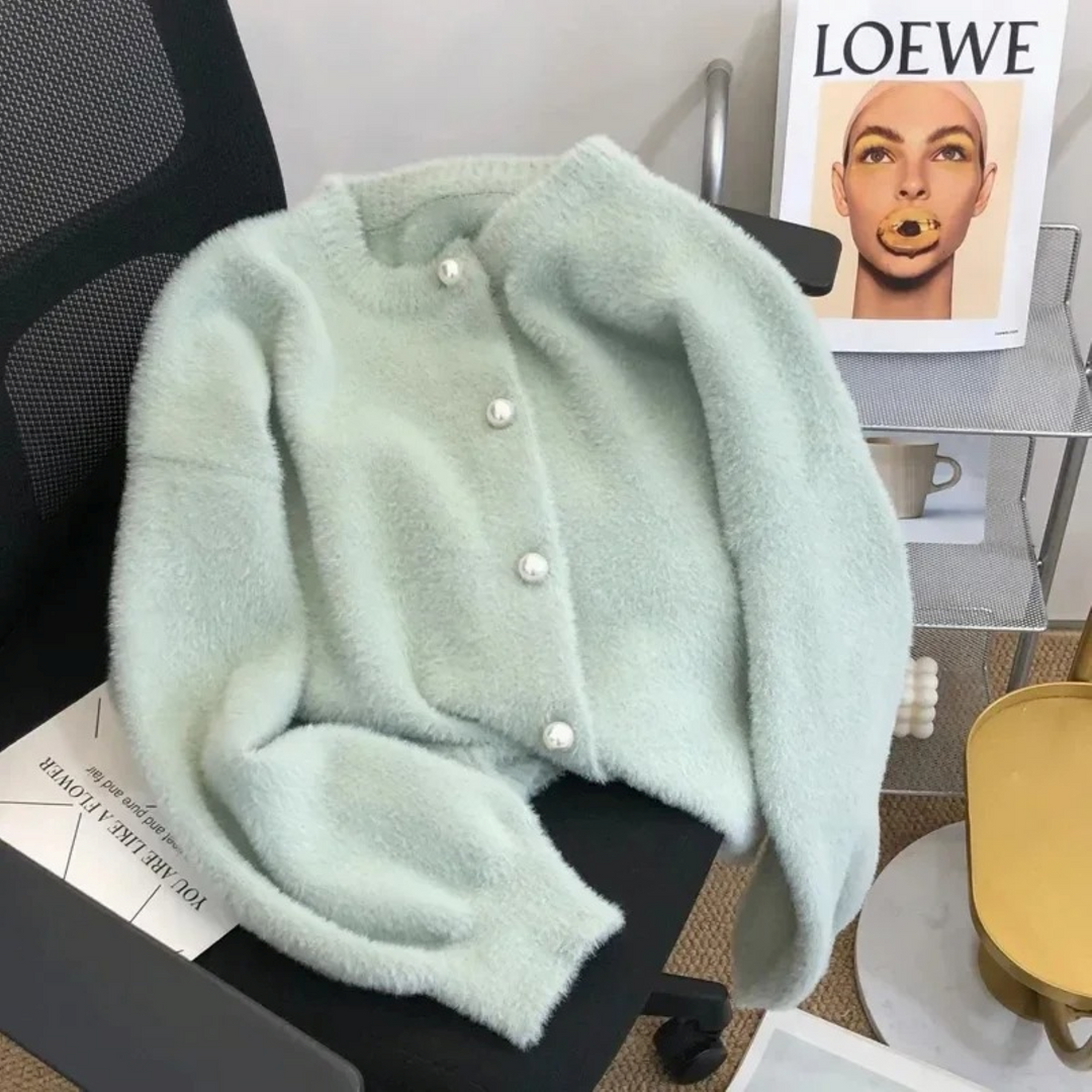 Levoire | Gilet Tricoté À Col Rond Vert