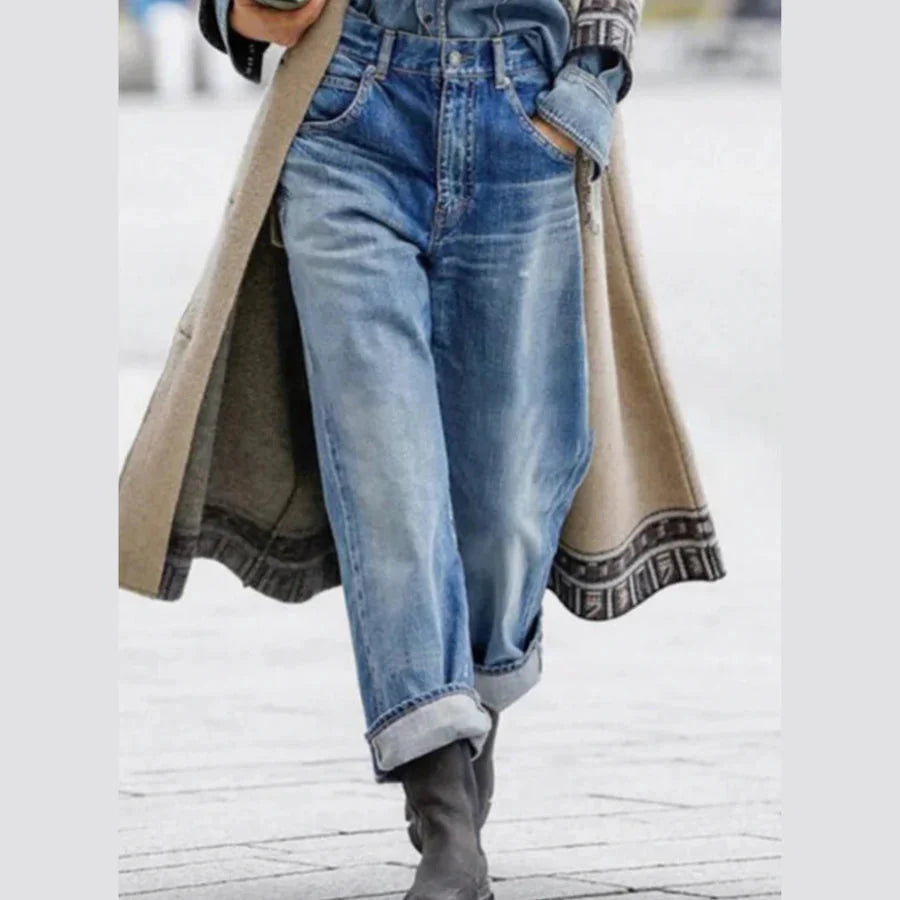 Levoire | Jeans Boyfriend Taille Haute Baggy Vêtements Pour Femmes