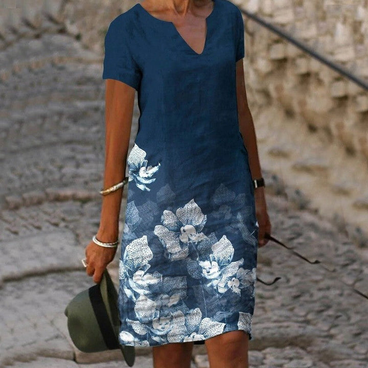 Levoire | Robe À Fleurs Pour Femmes Bleu