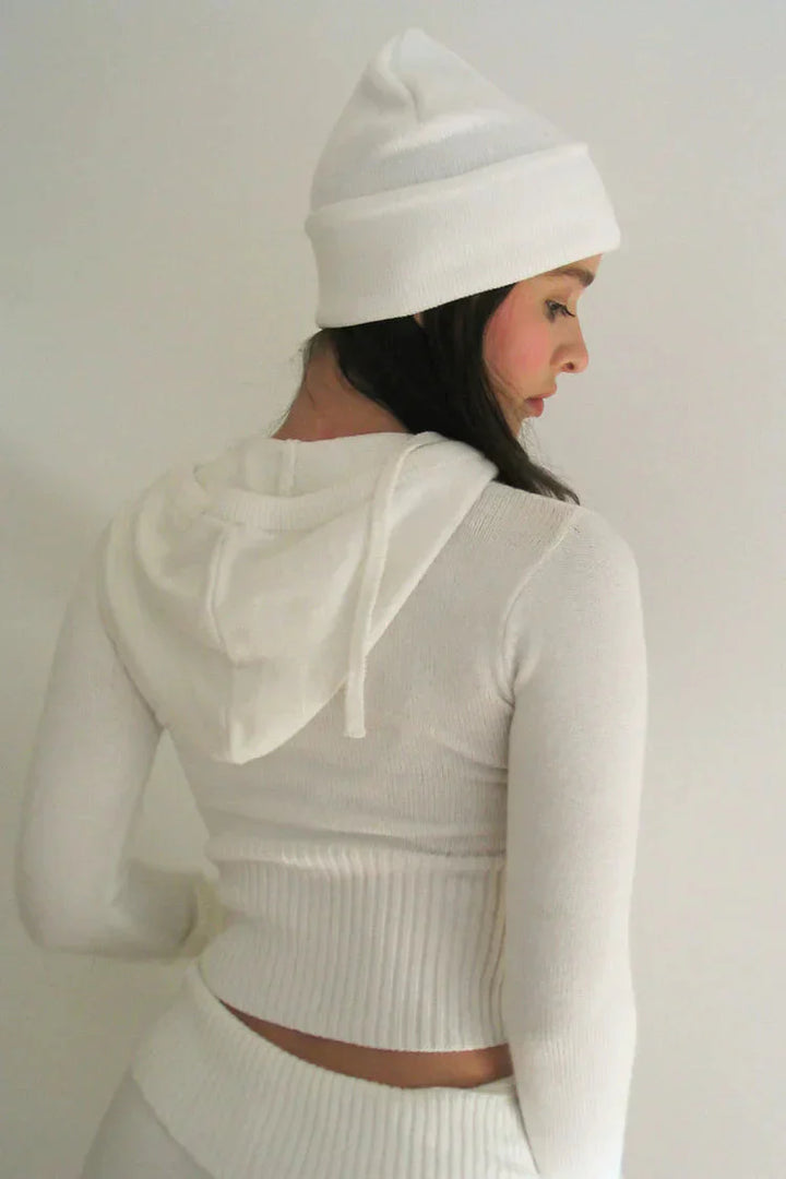 Levoire | Ensemble À Zip Avec Capuche En Tricot Deux Pièces Vêtements De Détente Femme
